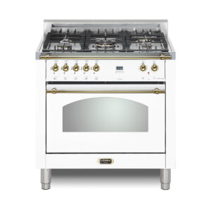 Dolcevita 36 Dual Fuel White w brass trim