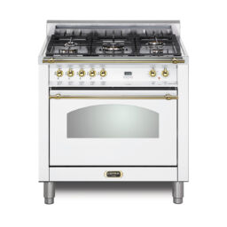 Dolcevita 30 Dual Fuel White w brass trim