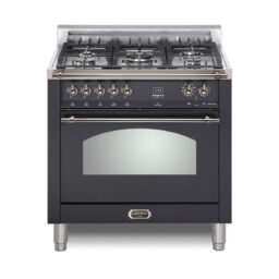 Dolcevita 36 Dual Fuel matte black w chrome trim