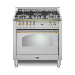 Dolcevita 36 Dual Fuel stainless w brass trim