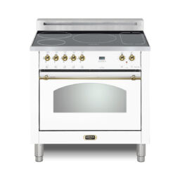 Dolcevita 36 Induction White w brass trim