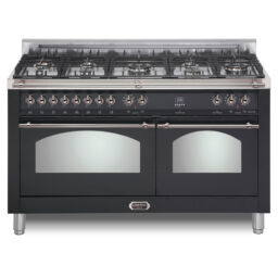 Dolcevita 60-inch matte black chrome